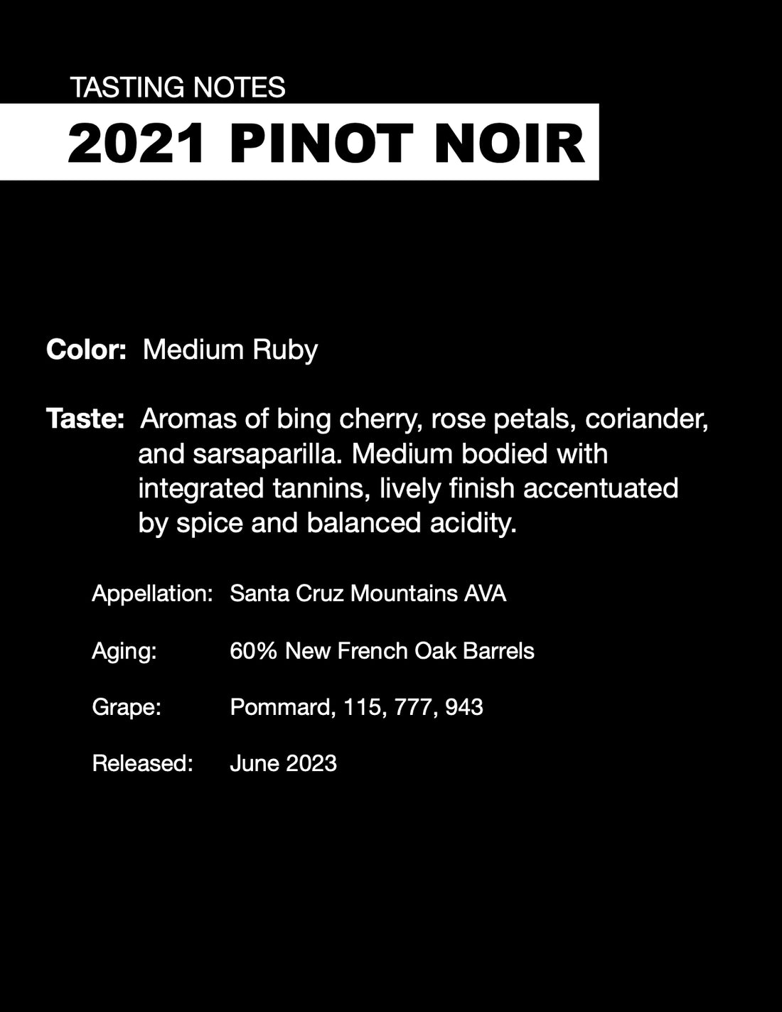 2021 Pinot Noir - 90 pts