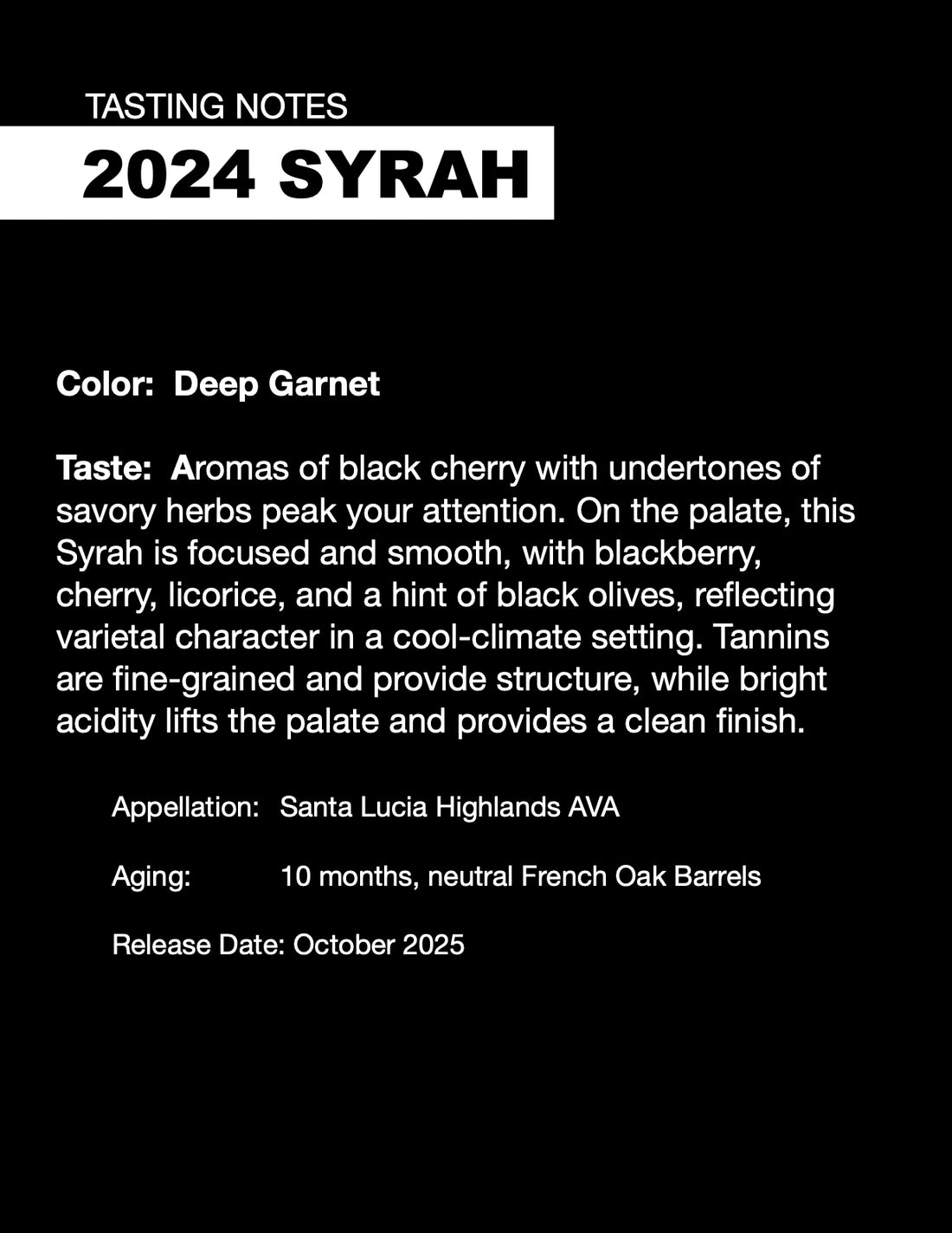 2024 Syrah